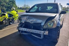 The Hampshire and Isle of Wight Roads Policing Unit has shared a picture of a car that was dangerously driving along the M275. 