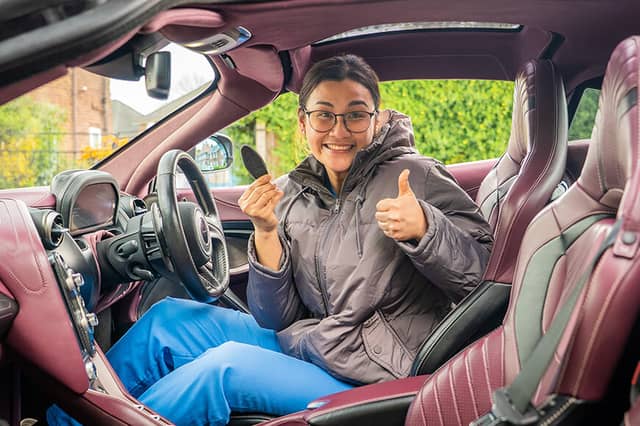 Maria had only been buying tickets since her friend won a car in February