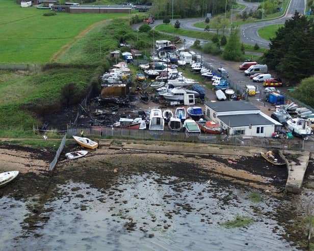 The fire service are investigating the cause of the blaze at Tipner today.