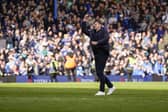 John Mousinho celebrates after Pompey seal their Championship survival against Watford, Picture: Jason Brown/ProSportsImages