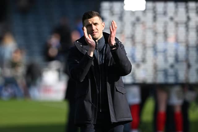 Pompey boss John Mousinho. Pic: Graham Hunt/ProSportsImages