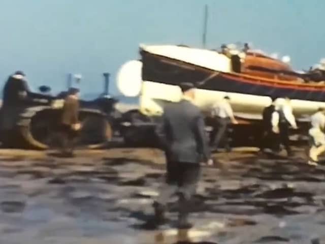 1950s archive film shows lifeboat launch off Yorkshire Coast