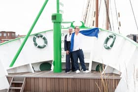 Alan Carr at The Lightship at Haslar Marina – just down the road from Haslar - evoking that Titanic feeling