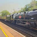The Clan Line captured passing through Cosham by Tracy Goddard from Waterlooville. T.G.Photography(c).