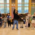 Sam Ryder pictured at AIR Studios in Hampstead, London, during musical rehearsals