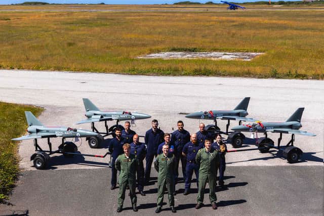 700X Naval Air Squadron with Banshee jet-powered drones.