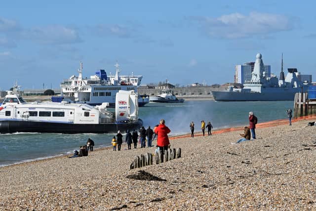 Hovertravel's Isle of Wight hovercraft at Southsea
