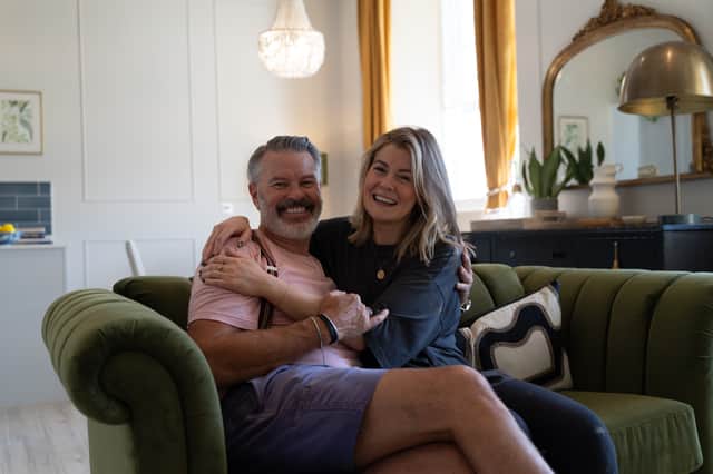 Craig and Briony at Haslar after being declared episode winners in of Interior Design Masters 