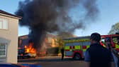 A van has caught alight in Methuen Road on Wednesday, April 30.