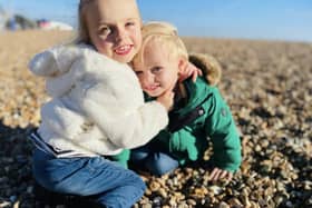 Penny Stevens with her brother Charlie. 