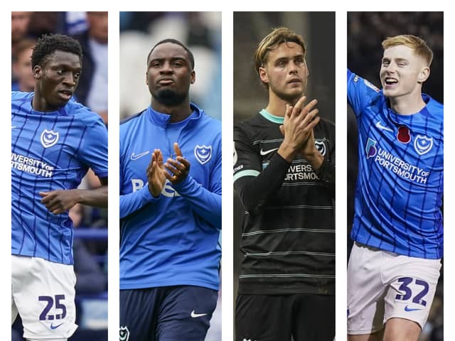 From left to right: Abdoulaye Kamara, Christian Saydee, Ryley Towler and Paddy Lane are all contracted players who conceivably could be told they can move this summer.