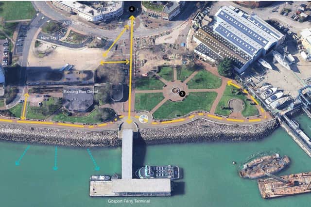 An aerial view of the People's Park site in Gosport, with phase one approved