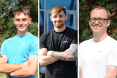 Sailors from HMS Collingwood are rowing the distance between Portsmouth and Dunkirk ahead of the anniversaries of the Battle of Dunkirk and VE Day. A team of 113 are taking part. From L: PLET Hugh Talbot, AB Chris Crawford and AB Martin Miller.