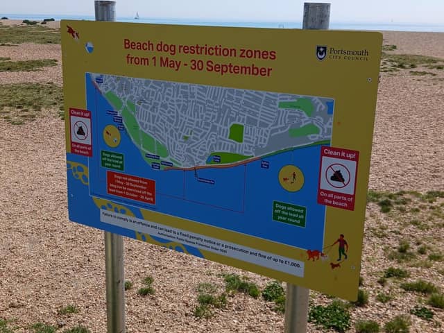 The sign at Eastney explains the new boundaries