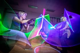 Members of LudoSport Hampshire - Light Sabre Combat Academy in Priory School. Picture: Habibur Rahman