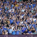 The Fratton faithful get behind their team against Hull.