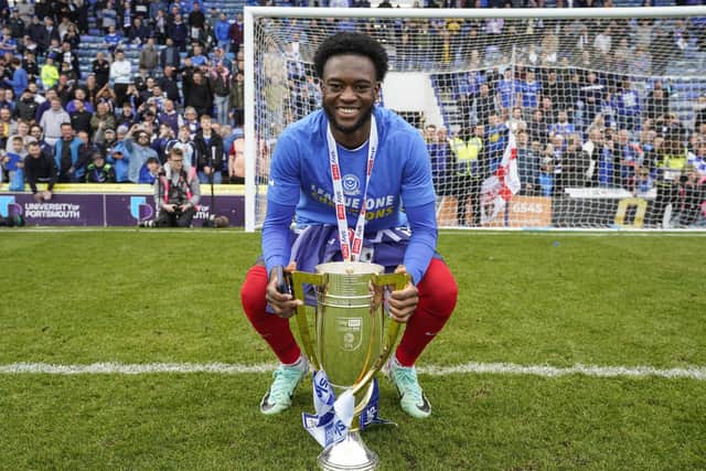 Hull City's Abu Kamara at Pompey last season.