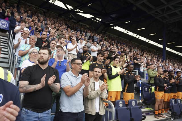 Pompey and Hull fans react. Pic: Jason Brown/ProSportsImages