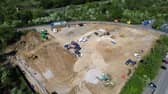 Site where new Lidl store is being built next to B&Q in Havant off Purbrook Way 