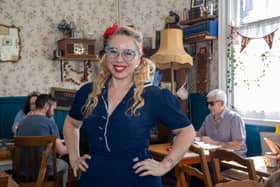 Queenie's Vintage Tearoom at Emsworth train station has celebrated its 3rd birthday. 

Pictured: Owner, Queenie Butler-Hoskins 

Picture: Alex Shute