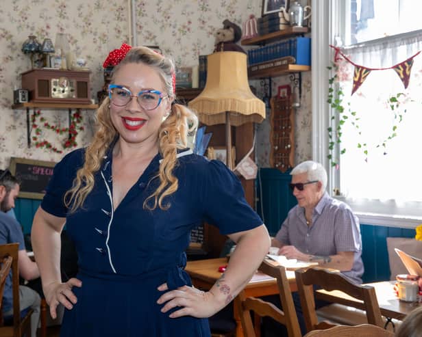 Queenie's Vintage Tearoom at Emsworth train station has celebrated its 3rd birthday. 

Pictured: Owner, Queenie Butler-Hoskins 

Picture: Alex Shute