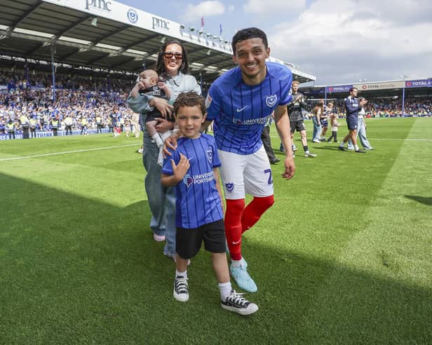 Andre Dozzell is delighted to be back at Pompey next season after triggering a contract extension. Picture: Jason Brown/ProSportsImages
