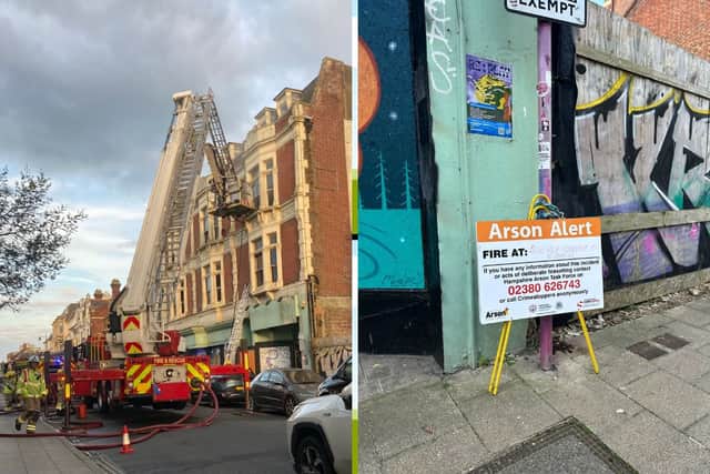An arson probe has been launched after fire at old Southsea casino