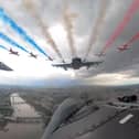 Incredible footage inside Typhoon shows VE Day flypast over London