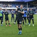 Callum Lang celebrates Pompey’s first win of the season after a 2-1 success at QPR in October 2024. Picture: Jason Brown/ProSportsImages