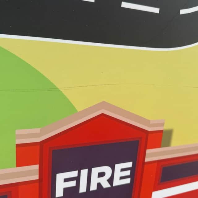 A sharp object was used to cut the window graphics of a children's play café in Waterlooville. Mini Town has only been open for just under seven months.