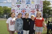 St John's C of E Primary School in Grove Road, Gosport, held a VE Day celebration for the 80th anniversary. 

Pictured is: (l-r) Bella (9), Noah (9), Laura (8), Jack (8) and Amelie (9)

Picture: Sarah Standing (090525-6610)