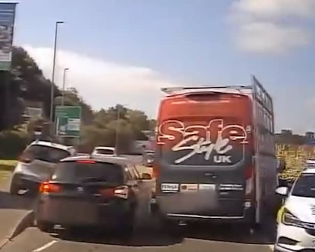 Stolen van rams cars and leaves a 'trail of broken wing mirrors' during high speed pursuit