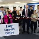 Pictured: Portsmouth North MP Amanda Martin opens Airbus' new Early Careers Centre alongside site director Sam Doody