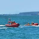 A Hayling Island Lifeboat raced to rescue two people after jetski capsized in the bay yesterday. 

Picture Credit: RNLI Hayling Island Lifeboat Station 