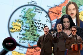 What areas in the United Kingdom have made their Eurovision 2025 predictions and what areas were correct with their answers in the last two competitions?