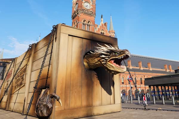 The Hungarian Horntail dragon made its way through London 