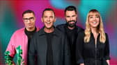 (L-R) Richie Anderson, Scott Mills, Rylan, Sara Cox