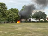A bench at Swanmore Recreation Ground was set on fire yesterday evening (May 12). 