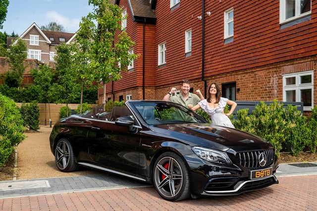 The winner will also be given the keys to this Mercedes