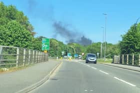 A huge blaze has been spotted in the Bedhampton area with flames visible to the right of the A3(M) northbound.