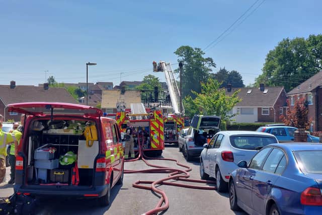 The Hampshire and Isle of Wight Fire and Rescue Service has responded to a significant fire in Hillmead Gardens, Bedhampton.