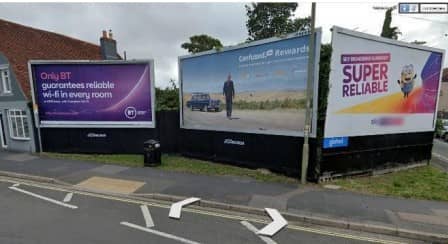 The site at 189 Forton Road, Gosport, with billboards on it that are now removed