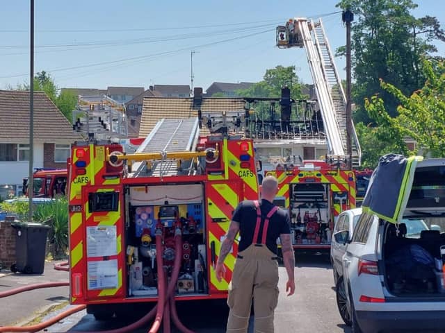 The Hampshire and Isle of Wight Fire and Rescue Service has responded to a significant fire in Hillmead Gardens, Bedhampton. 