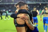 Former Pompey loanee Tino Anjorin celebrates his Serie A winner for Empoli against Parma. Pic: Getty.