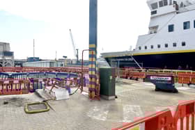 The ongoing Sea Change project at Portsmouth International Port on Tuesday, May 13, 2025.