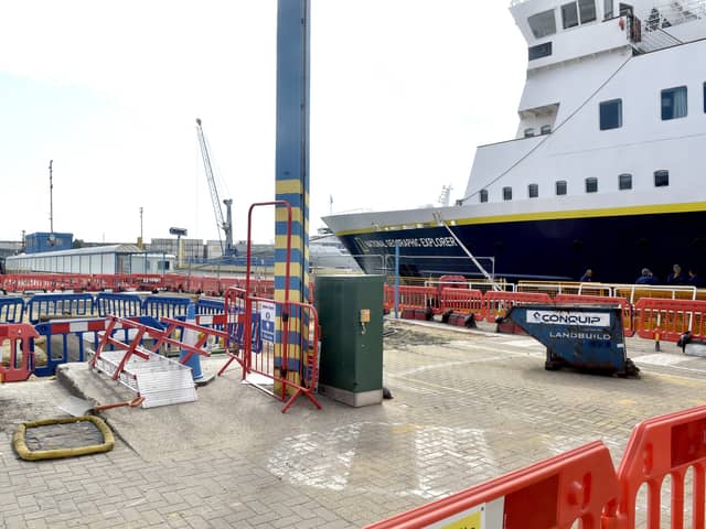 The ongoing Sea Change project at Portsmouth International Port on Tuesday, May 13, 2025.