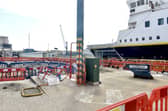 The ongoing Sea Change project at Portsmouth International Port on Tuesday, May 13, 2025.