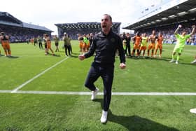 Ruben Selles and Hull City celebrated survival at Portsmouth on the final day. 