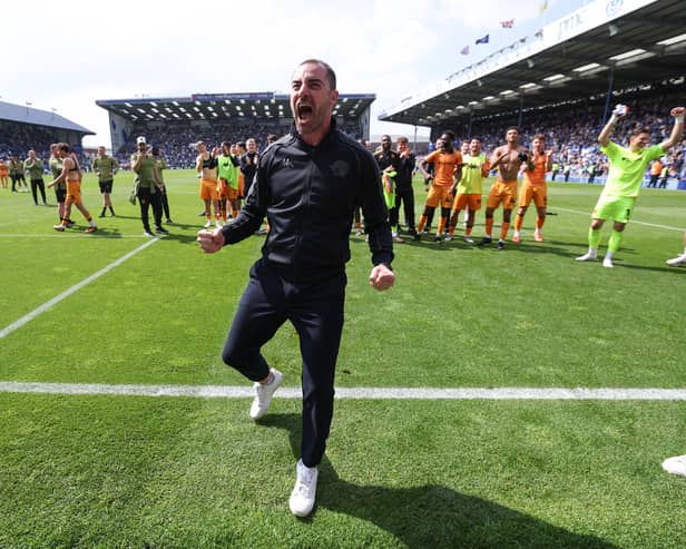 Ruben Selles and Hull City celebrated survival at Portsmouth on the final day. 