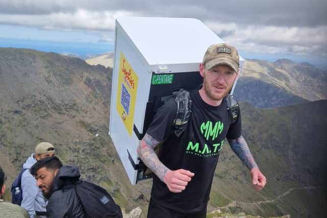 Mick Runalls completed his remarkable hike up Mount Snowdon earlier this month to raise money for charity.